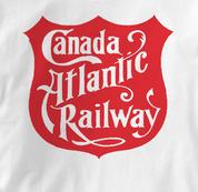 Canada Atlantic Railway T Shirt Vintage Logo WHITE Railroad T Shirt Train T Shirt Vintage Logo T Shirt