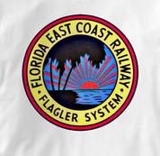 Florida East Coast T Shirt FEC Flagler System WHITE Railroad T Shirt Train T Shirt FEC Flagler System T Shirt